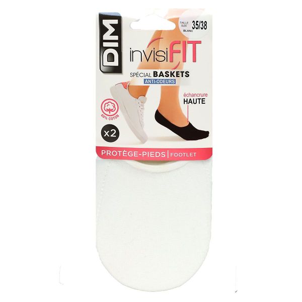 InvisiFit protège-pieds femme blanc spécial baskets T35/38