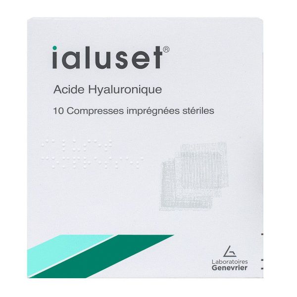 Ialuset cicatrisation acide hyaluronique 10 compresses