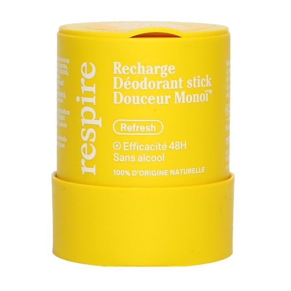 Refresh deodorant stick douceur monoi recharge bio 50g
