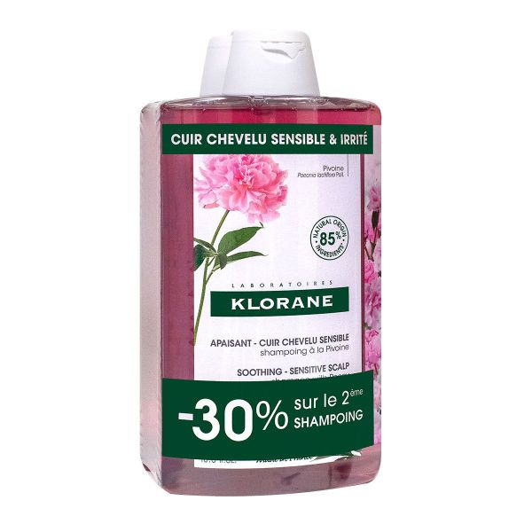 Le shampooing apaisant et antiirritant pivoine Klorane