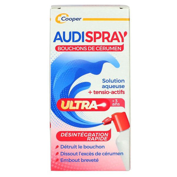 Audispray Ultra solution auriculaire bouchons cérumen 20ml