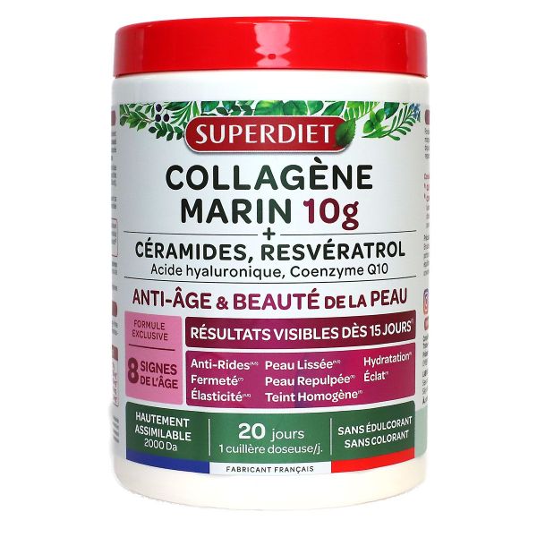 Collagene marin 10g céramides resveratrol 210g