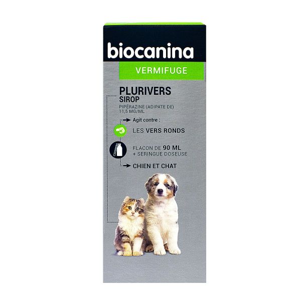 plurivers vermifuge chiens et chats sirop protège et élimine les 