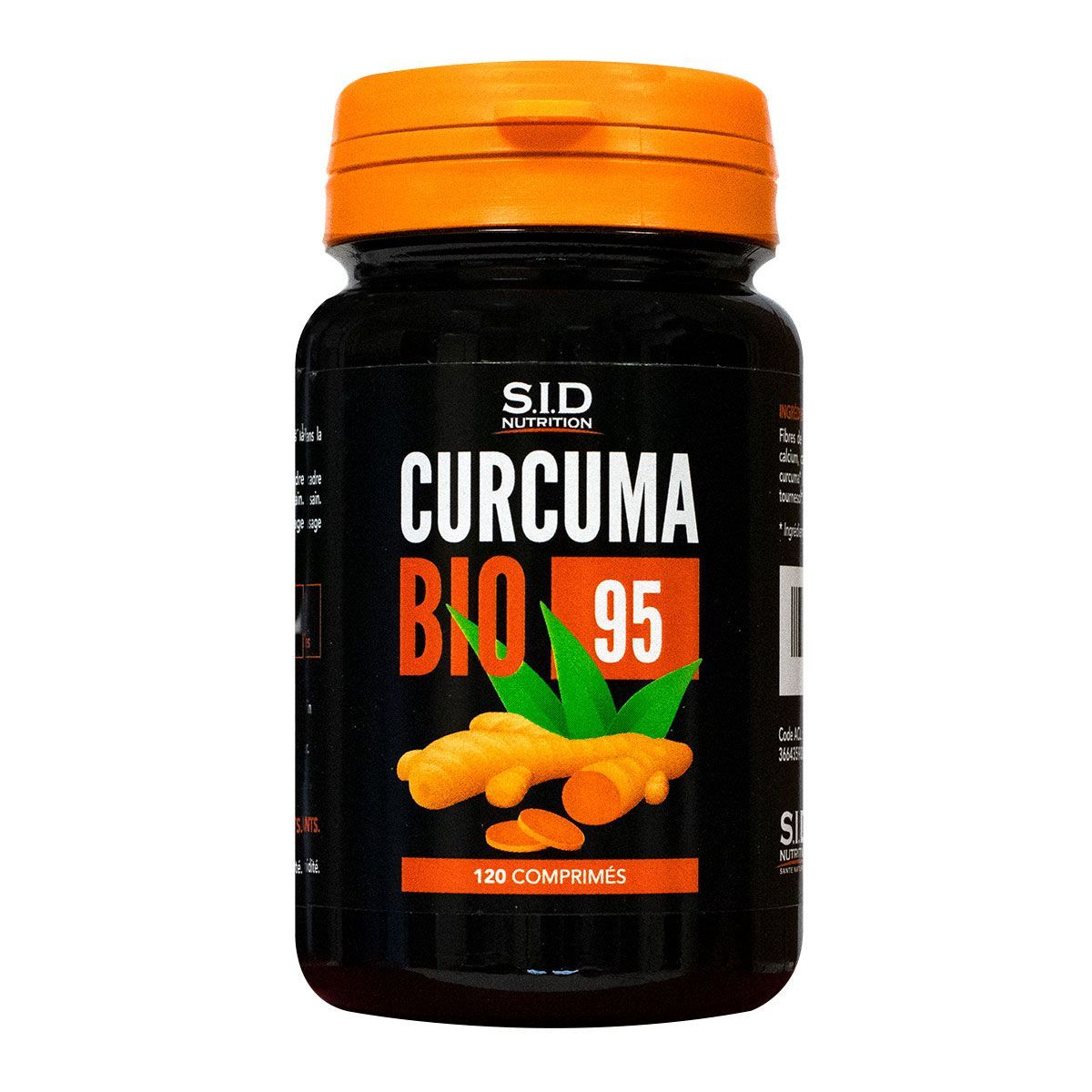 SID NUTRITION Curcuma 95 BIO 120 Comprimés - Articulations,  Anti-inflammatoire, Anti-oxydant