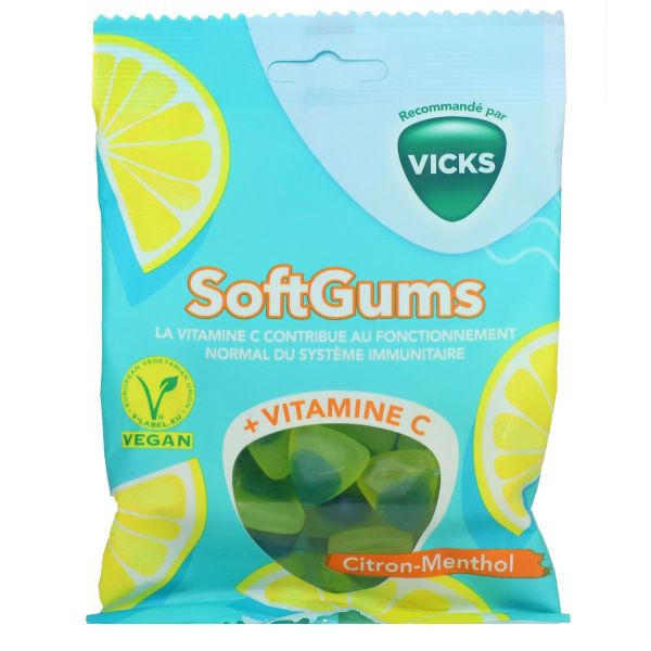 SoftGums vitamine C citron menthol 90g