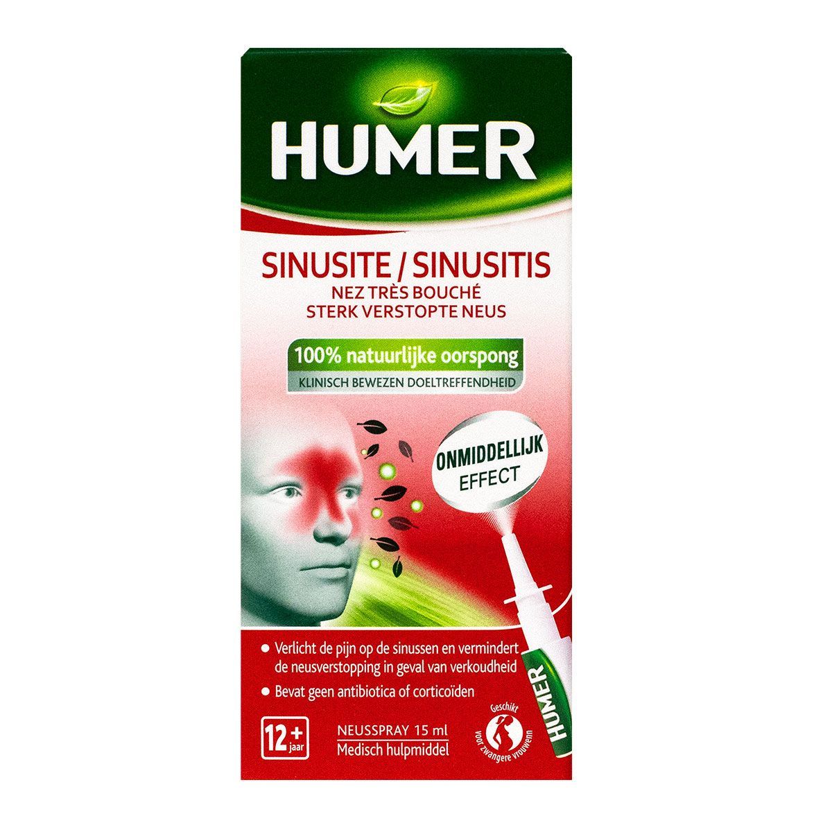 Le spray nasal sinusite Humer soulage la douleur au niveau des
