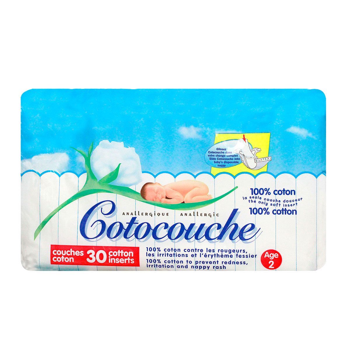 Couche Coton 2ème âge 30.0 unités - Pharmacie Ventre
