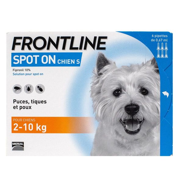 Spot On chien 2-10kg 6 pipettes