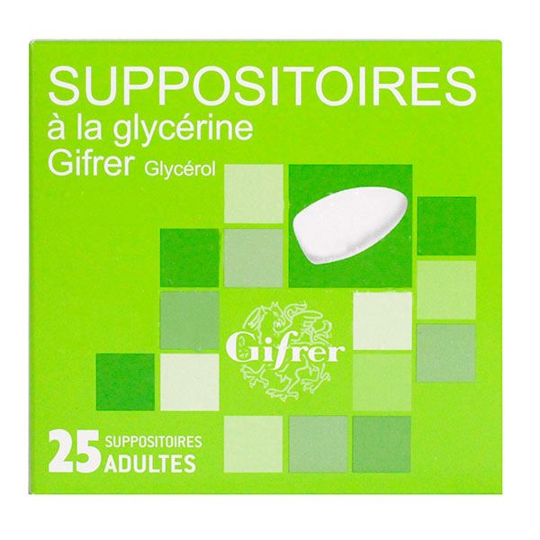 25 suppositoires à la glycérine