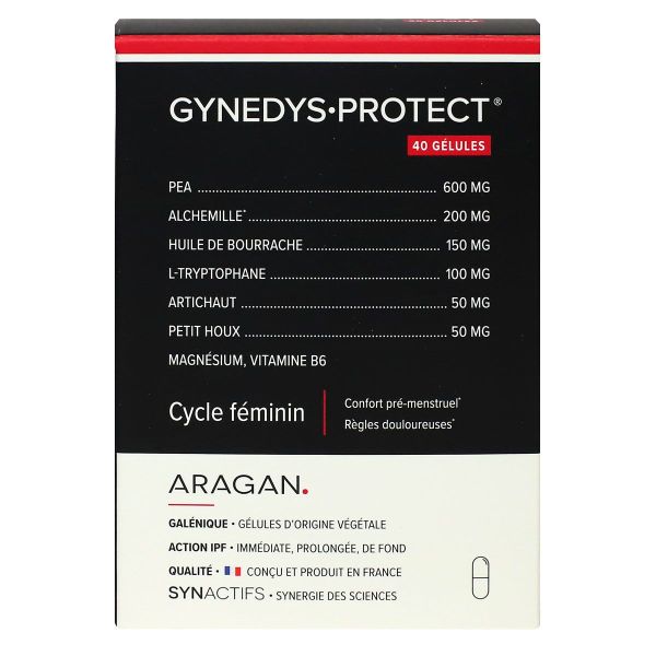 Gynedys Protect cycle féminin confort pré-menstruel règles douloureuses 40 gélules