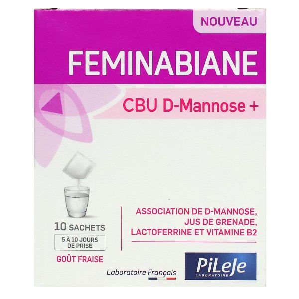 Feminabiane CBU D-Mannose goût fraise 10 sachets à diluer
