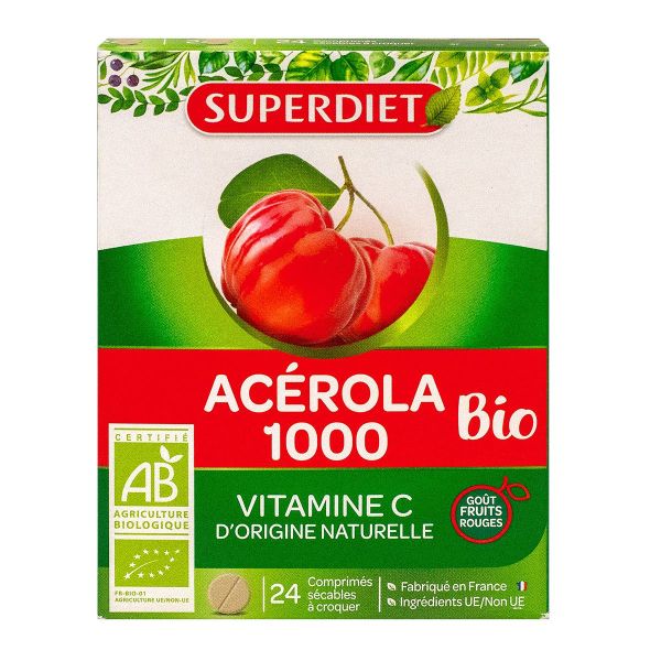 Acérola 1000 bio vitamine C 24 comprimés