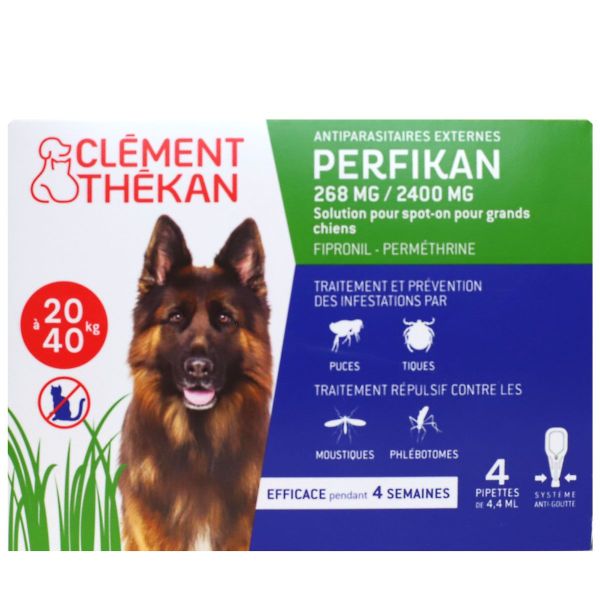 Perfikan 268mg / 2400mg chiens 20-40kg 4 pipettes