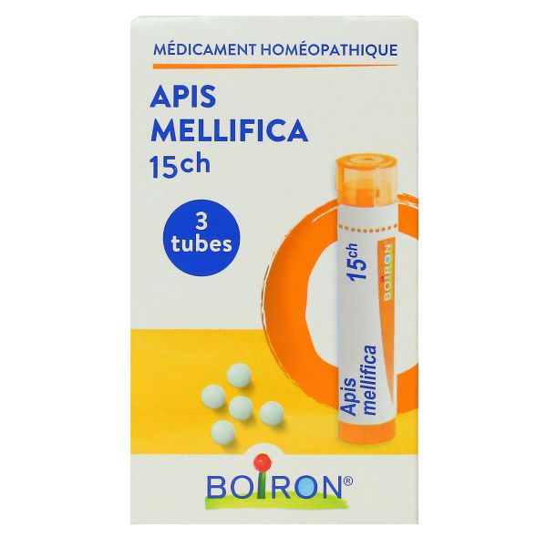 Apis mellifica 15 CH 3 tubes granules