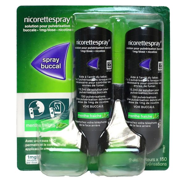 Spray pulvérisation buccale menthe fraiche 2x150 doses