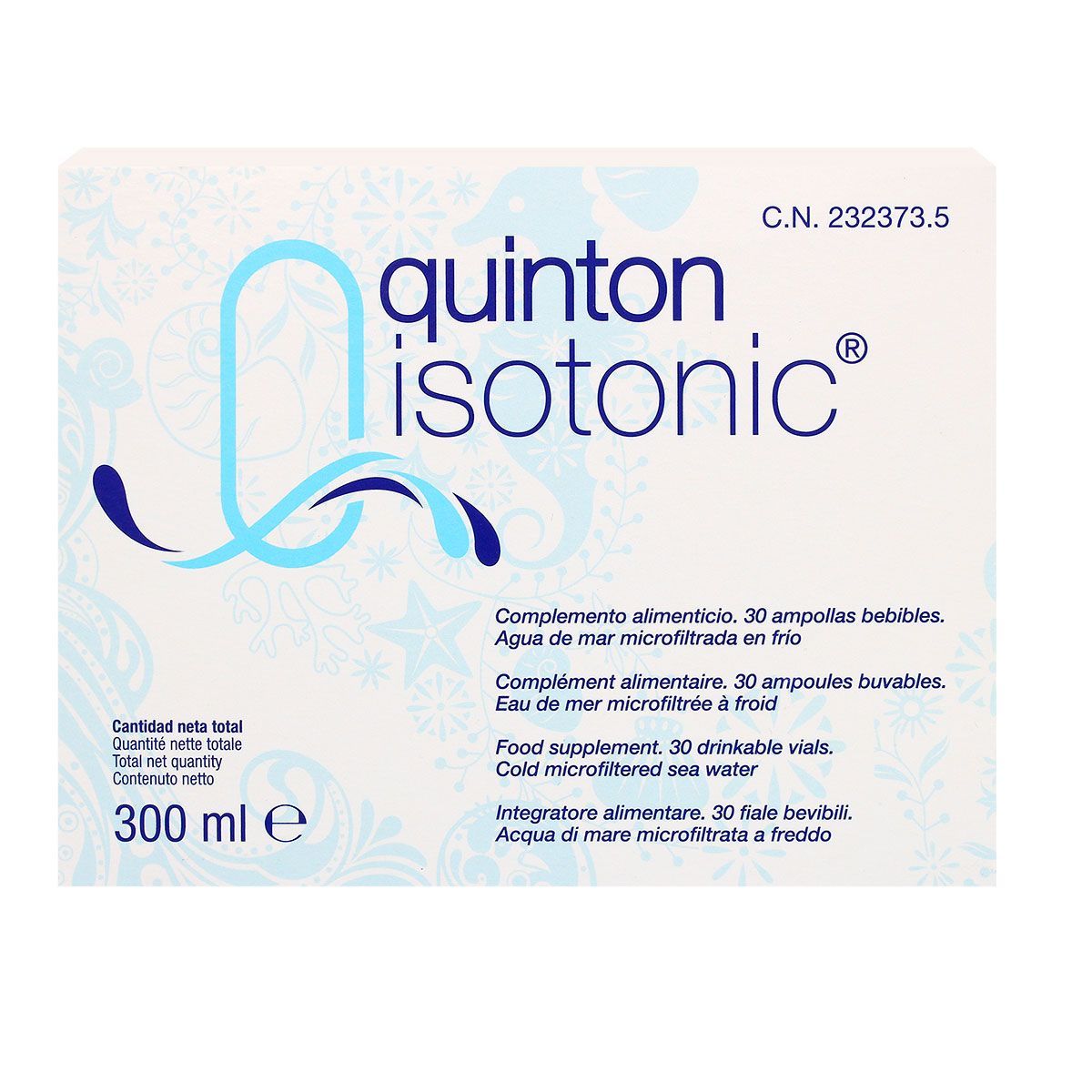 Isotonic Quinton est un complément alimentaire à base d'eau de mer
