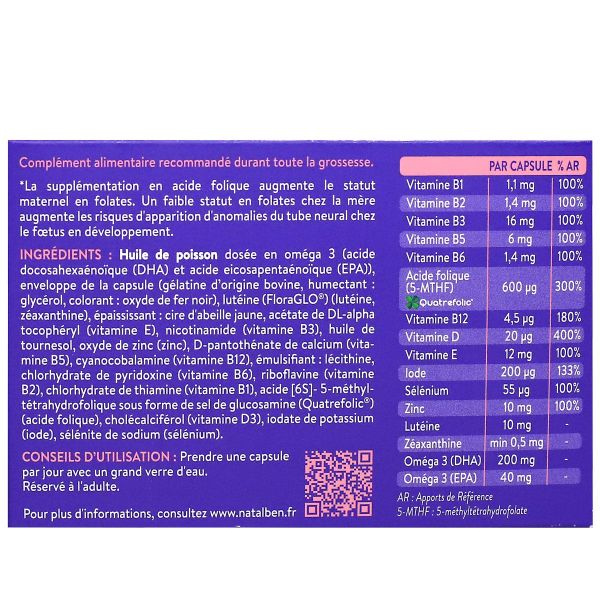Natalben grossesse 30 capsules