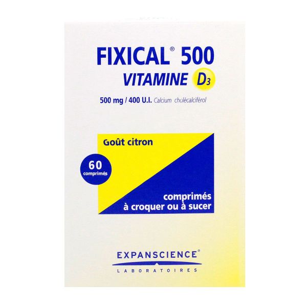Fixical 500 vitamine D3  60 comprimés