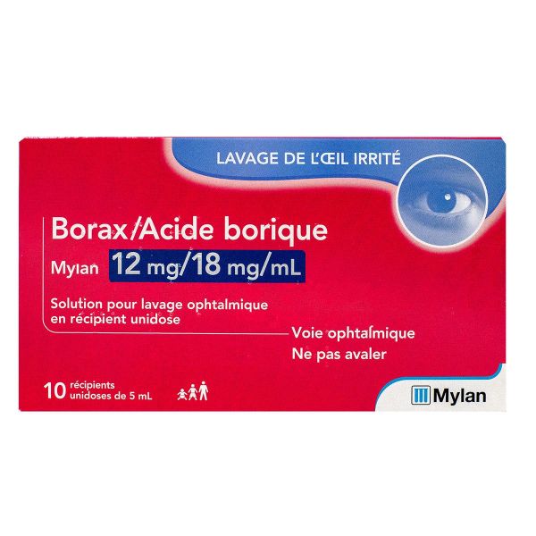 Borax/acide borique 12 mg/18 mg/ml 10 unidoses