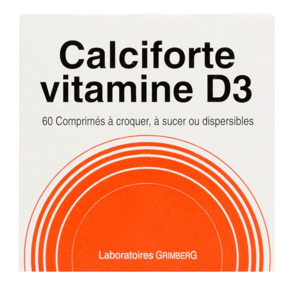 Calciforte vitamine D3 60 comprimés à croquer