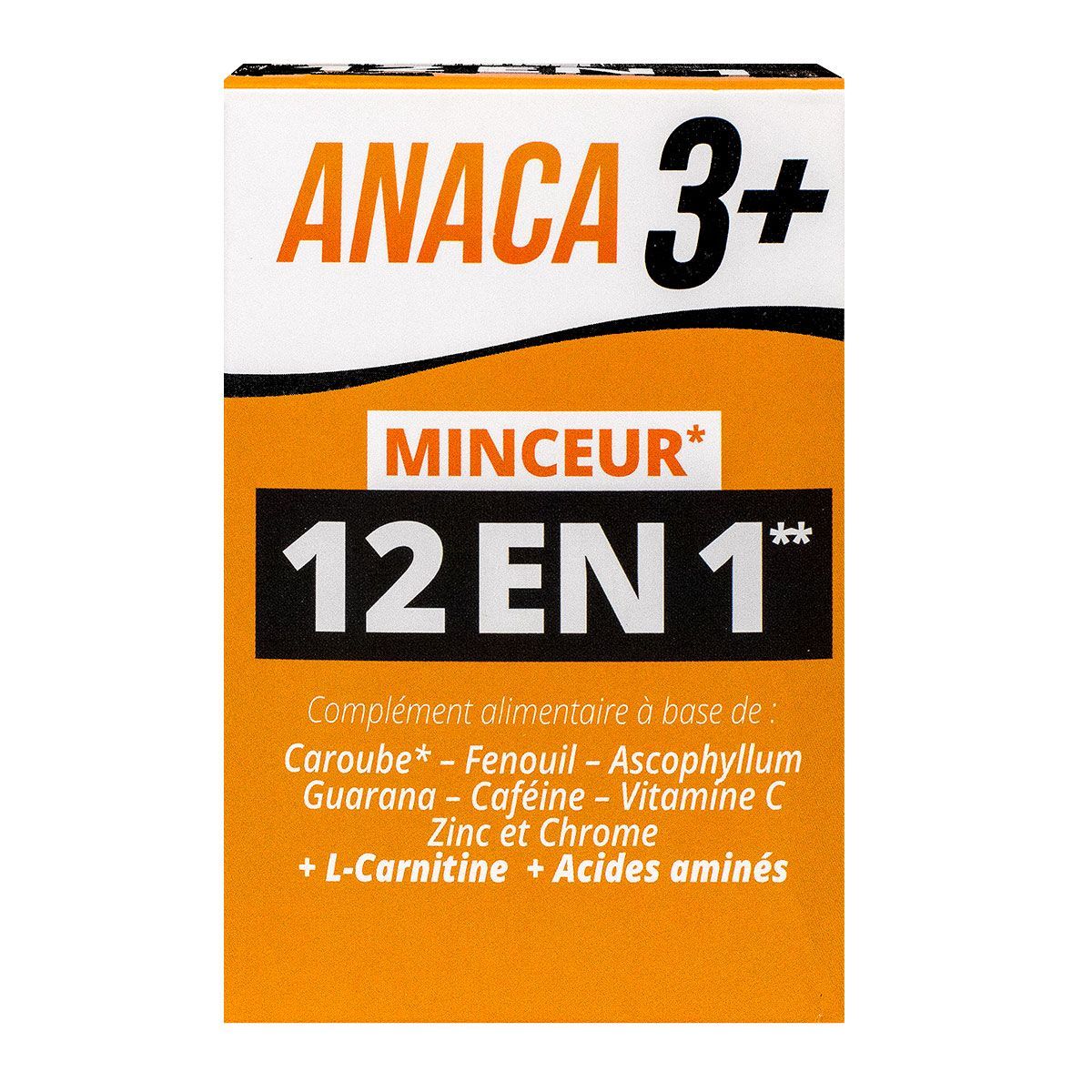 Anaca3+ minceur 12en1 120 gélules est un complément alimentaire