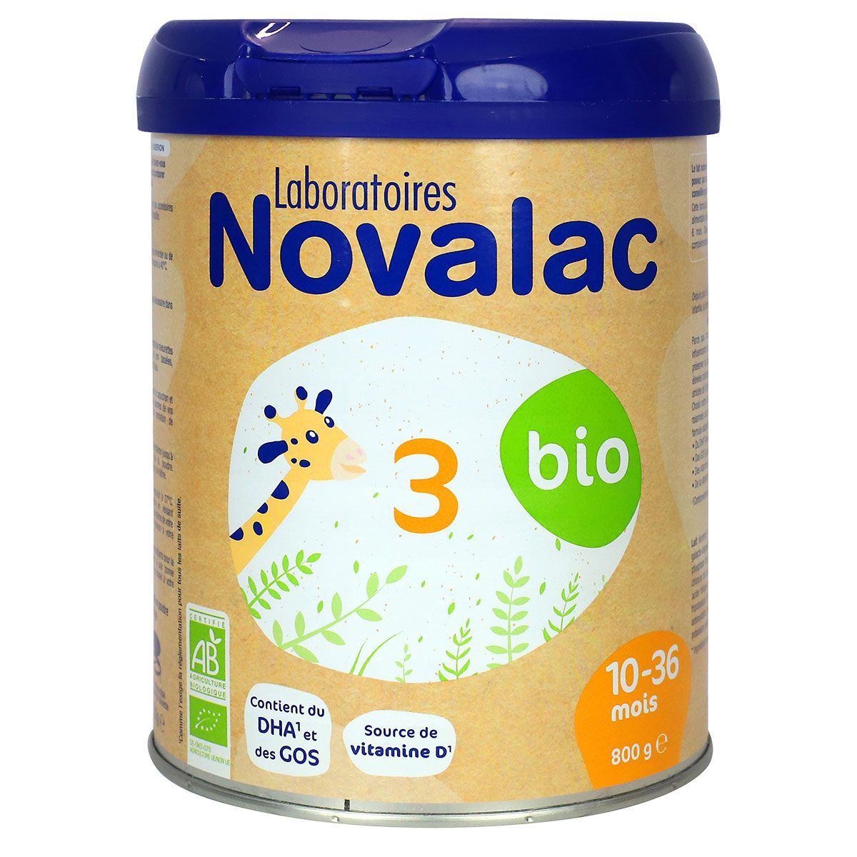 Novalac Bio 3ème âge (10-36 mois) est un lait qui peut être donné