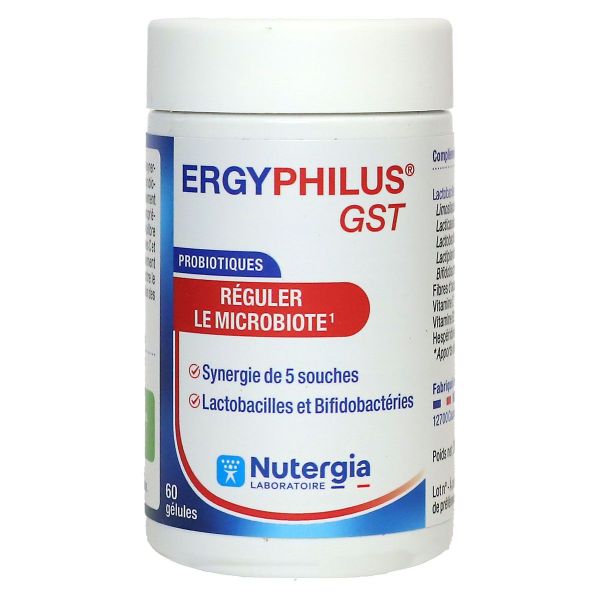 Ergyphilus GST probiotiques reguler le microbiote 60 gélules