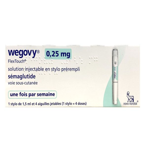 Wegovy solution injectable en stylo pré-rempli 0,25mg