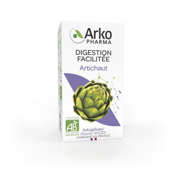 Arkogélules artichaut 13mg polyphénols bio 40 gélules