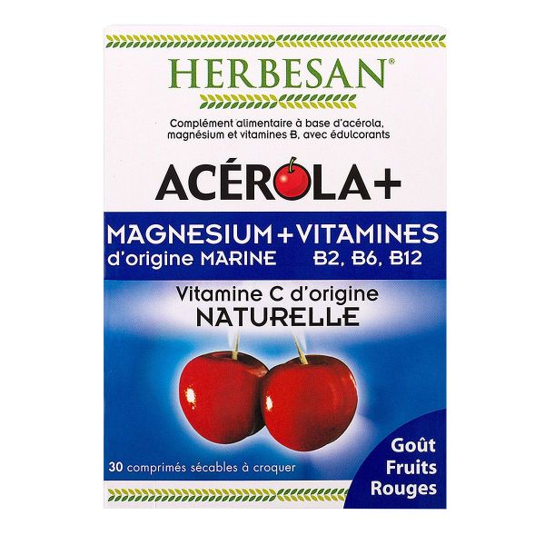 Acérola+ magnésium & vitamines 30 comprimés