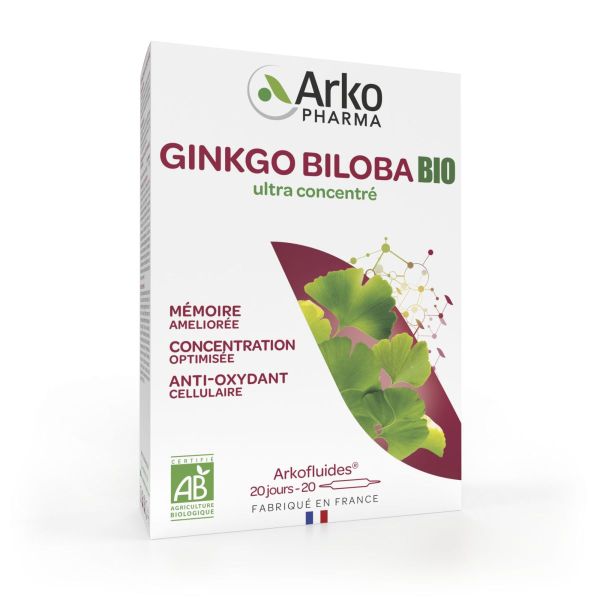 Arkofluides mémoire concentration 20 ampoules