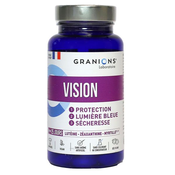 Vision protection lumière bleue sécheresse 50 comprimés