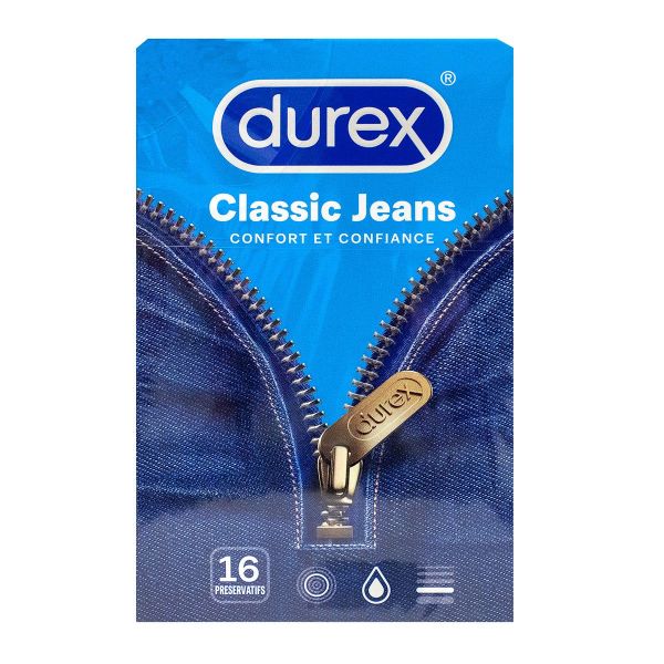 Classic Jeans 16 préservatifs lubrifiés