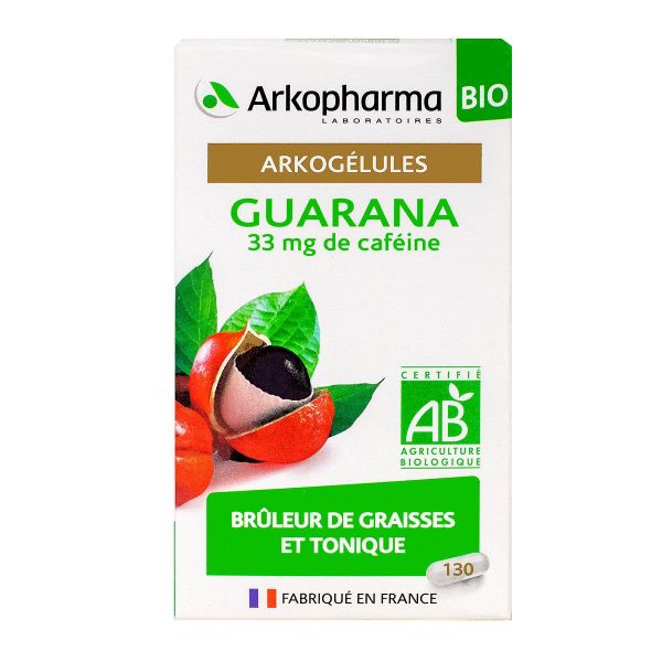 Arkogélules guarana bio brûleur graisses 130 gélules