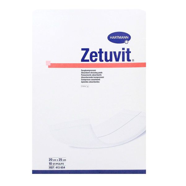 10 pansements absorbants Zetuvit 20x25cm