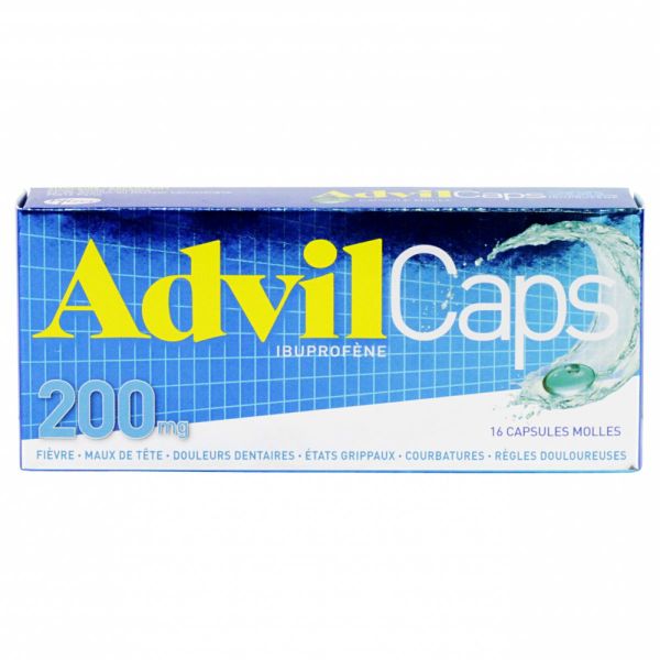 AdvilCaps 200mg 16 capsules molles