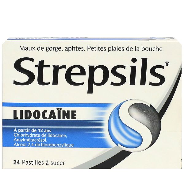 Strepsils lidocaïne 24 pastilles à sucer