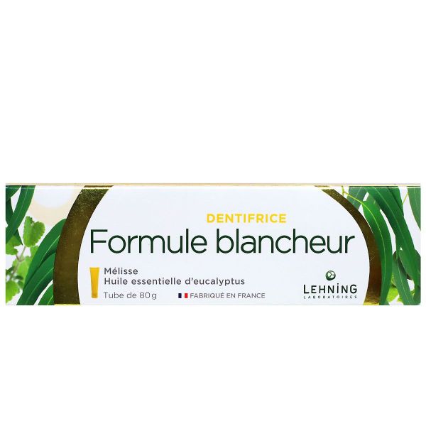 Dentifrice blancheur mélisse et eucalyptus 80g