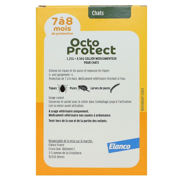 Octo Protect 7-8 mois 1 collier 38cm pour chats
