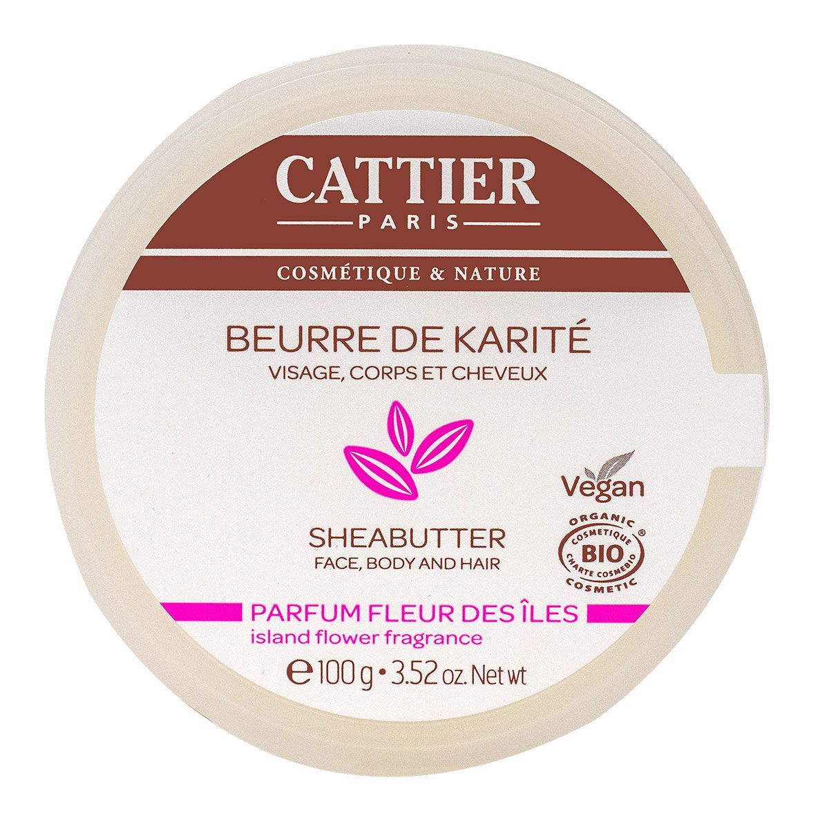 Cattier beurre de karite bio nature 100 gr