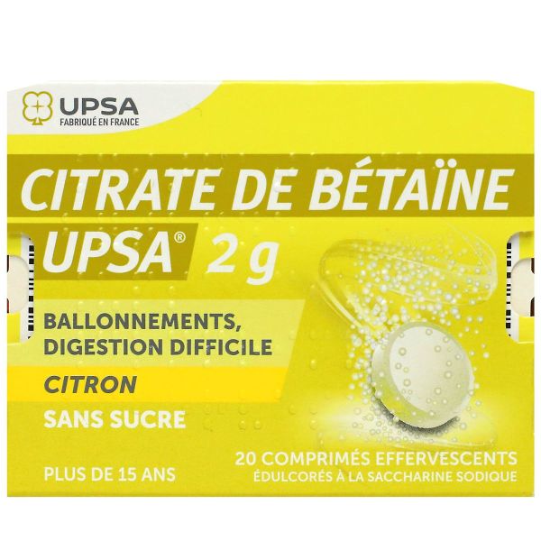 Citrate bétaïne 20 comprimés citron 2g