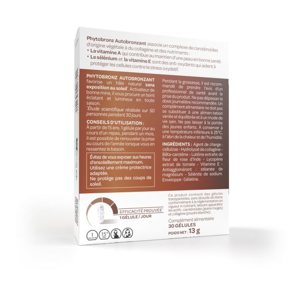 Phytobronz autobronzant 30 gélules