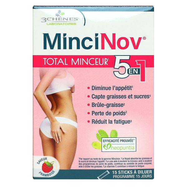 Mincinov Total Minceur 5en1 15 sticks à diluer