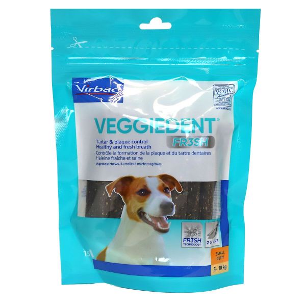 VeggieDent Fresh chiens 5-10kg 15 lamelles végétales