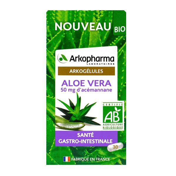 Arkogélules Aloe Vera bio santé gastro-intestinale 30 gélules