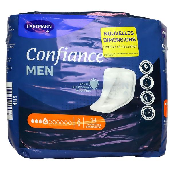 Men 14 protections absorbantes fuite urinaire 4 gouttes