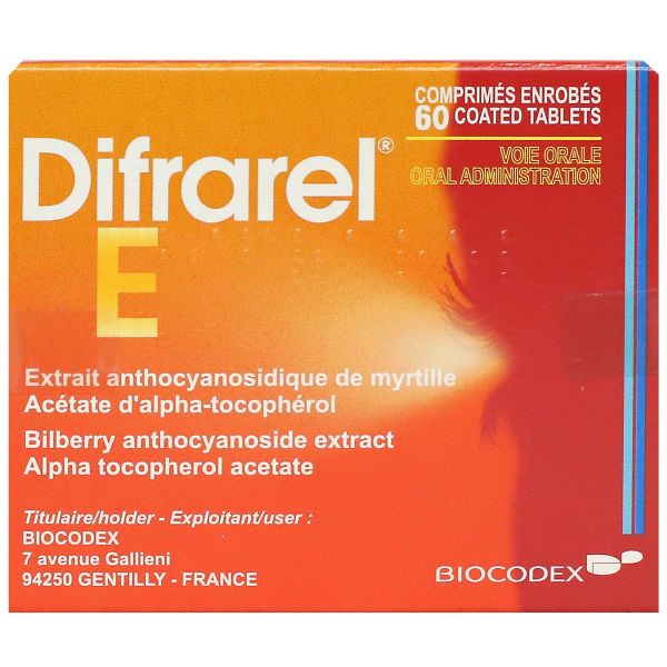 Difrarel E 60 comprimés enrobés
