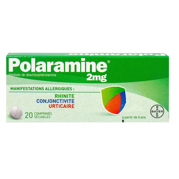 Polaramine 2mg 20 comprimés