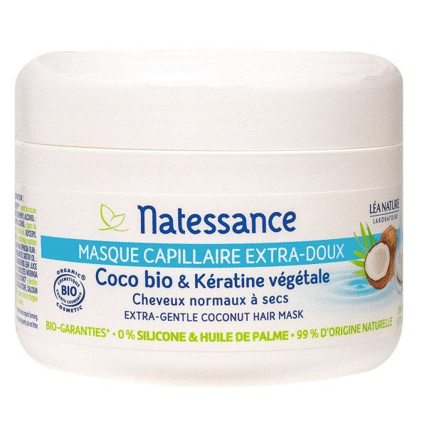Masque capillaire extra-doux coco bio et kératine végétale 200ml