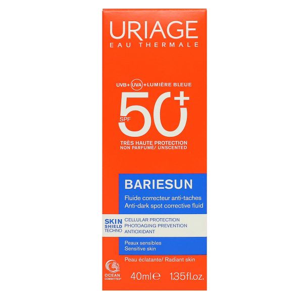 Bariesun fluide correcteur anti-taches SPF50+ peau sensible 40ml